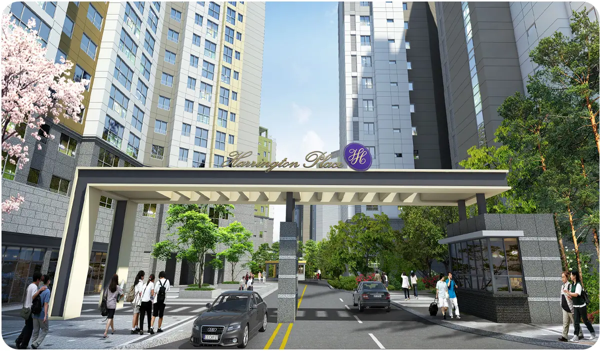 해링턴플레이스 주출입구 문주디자인